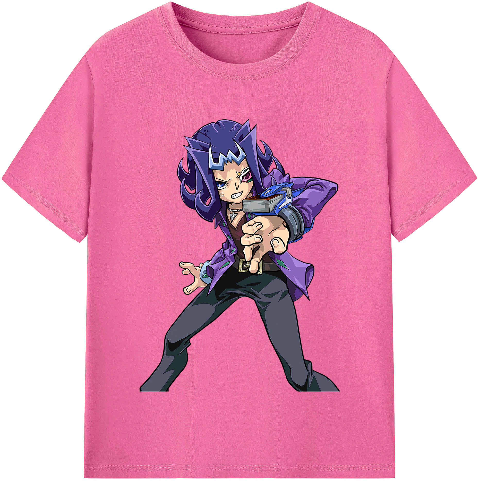 （画像用） 遊☆戯☆王 Yu-Gi-Oh! レディースカジュアルプリントTシャツ（綿100％）
